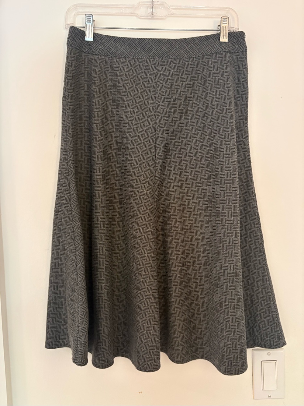 Susan Bristol Gray A-Line Textured Skirt
